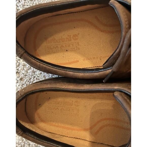 Timberland Brown Leather Casual Dress‎ Shoes Lace Up Oxfords Comfort - Picture 3 of 12